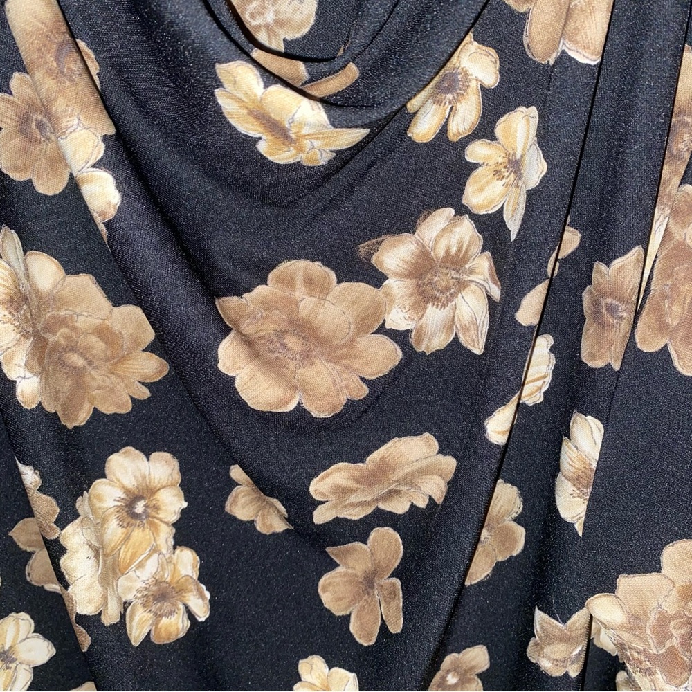 Vintage Sharon Anthony Floral Relaxed Blouse with Three-Quarter Sleeves - Picture 2 of 6